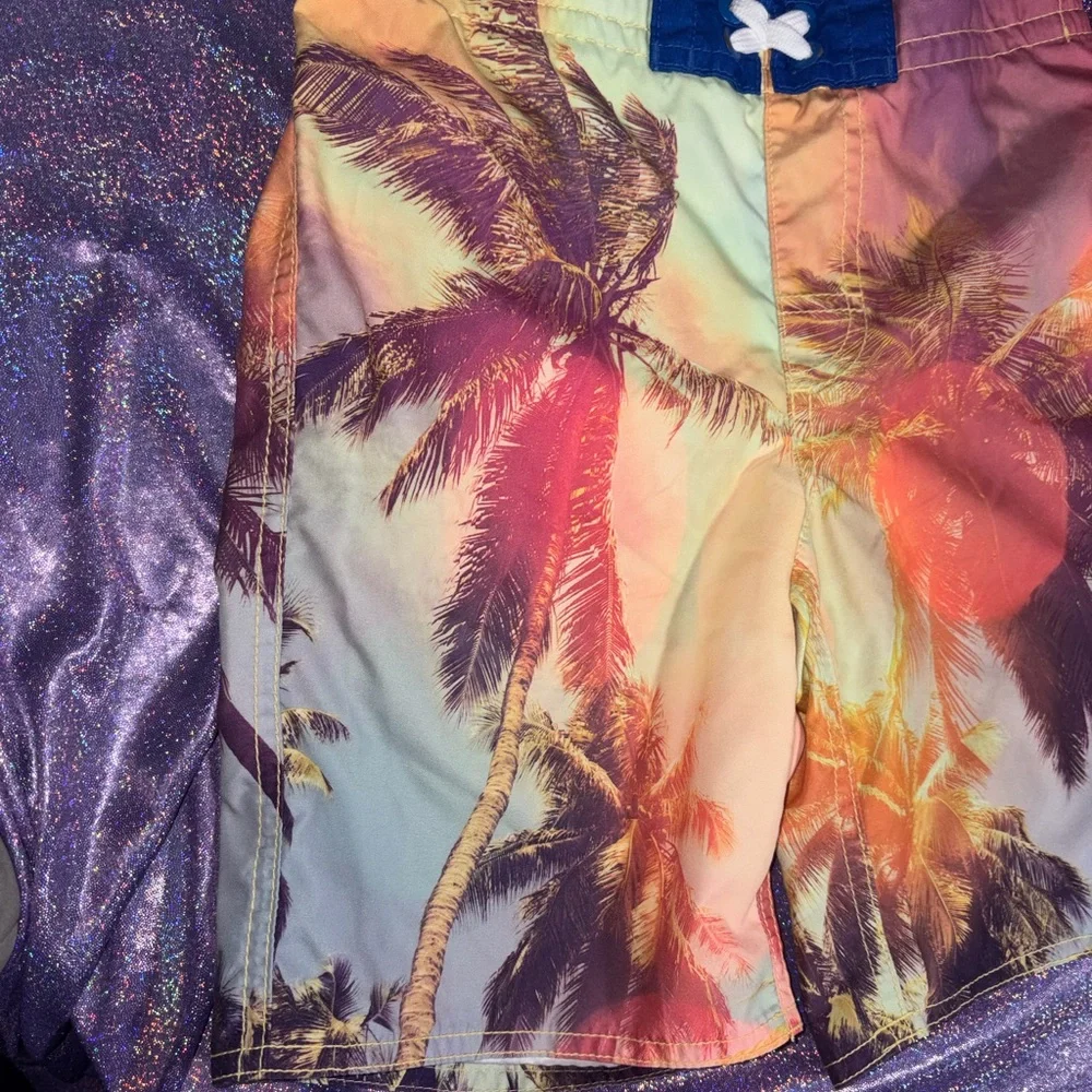Boys Trooical Old Navy Swim Trunks